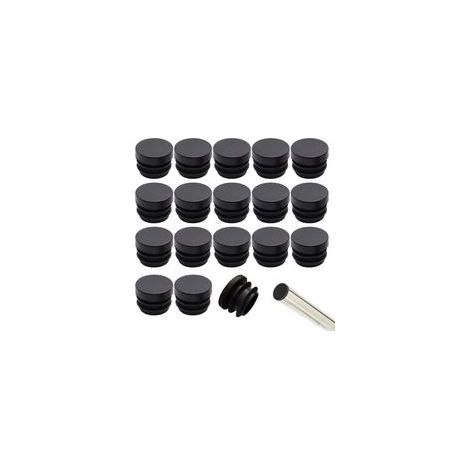 Lot de 100 embouts de chaise 16mm en plastique PE – Protection des sols – Réduction du bruit – Installation facile sur tubes creux (1/5)
