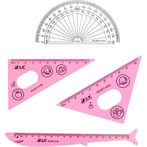 Kit de règles XYWHPGV, règle mesure géométrique et mathématique (1/4)