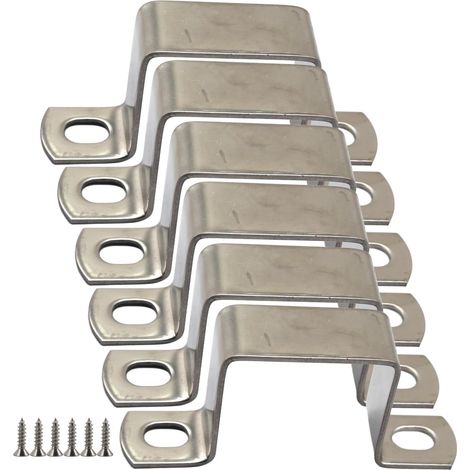6 pièces M20x20 Colliers de serrage en acier inoxydable 304 pour tube carré - Pinces U pour tuyau - Boucles U pour tuyau - Colliers de serrage en selle (1/5)