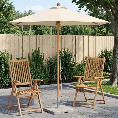 vidaXL Sombrilla de jardín Ø 270 x 248 cm Madera de Eucalipto Maciza (1/5)