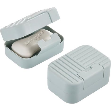Seifenschale 2 Stück Seifenhalter 11 x 7,5 x 5 cm Seifenbox Seifenschale Tragbare Seifenbox Der Deckel schließt sicher. Reise Seifenbox für Bad u (1/5)