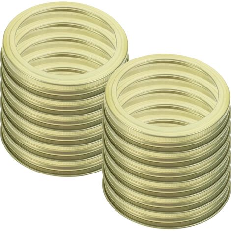 20 anneaux à vis dorés en fer-blanc de 86 mm pour couvercles de bocaux Mason, bagues de fermeture pour bocaux de conserve (1/5)