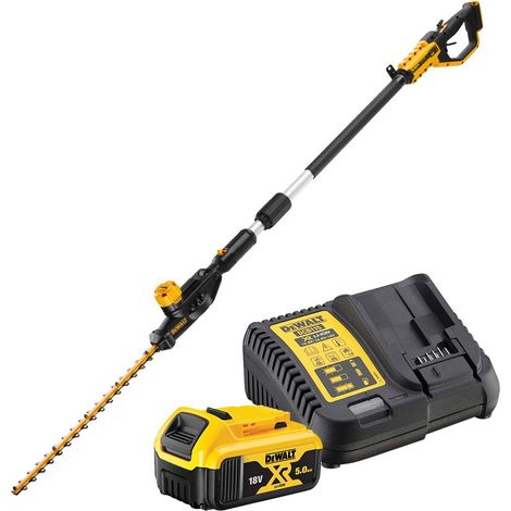Taille-haies sur perche brushless 18V avec batterie - capacité de coupe 25mm - vitesse 2800 cps/min - coupe 75min/charge (1/5)