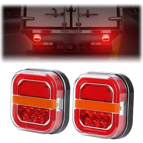 Applicable 2pack sans fil remorque Light Kit, magnétique sans fil LED remorque feu arrière Kit, rechargeable magnétique LED remorque sans fil lumière pour camion, camping - car, camping - car, bateau,