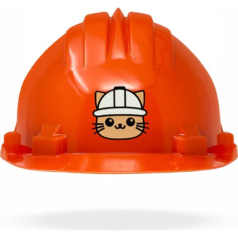TAMS® Kinderhelm - Drehverschluss Orange Katze