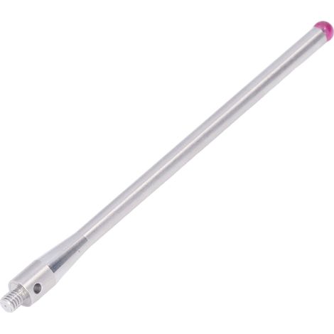 Palpeur tactile CMM 5,0 mm, pointe à bille en rubis, filetage M4, tige en acier inoxydable, longueur 100 mm, A-5000-7522 (1/5)