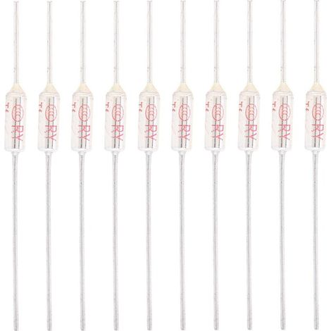 Jeffergarden 10 Pièces Fusibles Thermiques 10A 250V, Coupure de Fusible Thermique à Coque Métallique, Fusible de Température(192°C) (1/5)