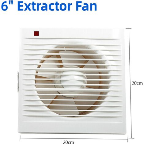 Extracteur d'air mural 6 pouces ABS 220V silencieux pour salle de bain cuisine ventilation efficace durable (1/4)