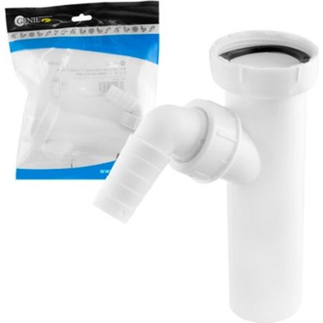 Racor Con Valona Y Tuerca Loca 1 1/2" Blanco Toma Auxiliar Fregadero