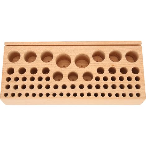 Étui de rangement en cuir 68 emplacements pour outils de bricolage et accessoires (1/5)