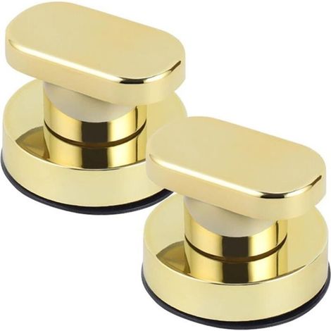 Türgriff mit Saugnapf, tragbarer Griff für Handys, Schubladen, Schränke, Türen, 2 Stück (gold) (1/3)