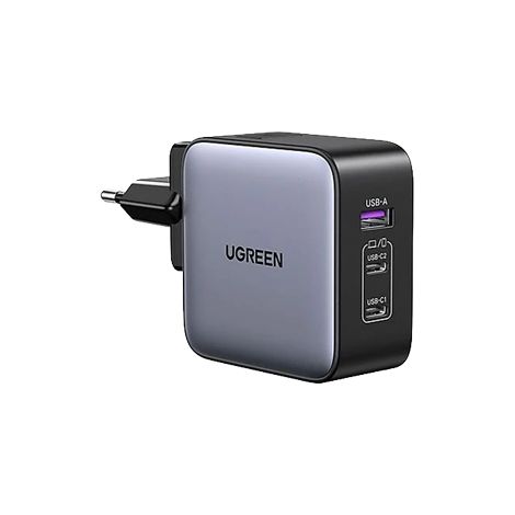 UGREEN 65W Fast Wall Charger, USB-A & 2 x USB-C Black
