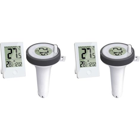 2X Thermomètre de Piscine Flottant Facile à Lire, Thermomètre de Piscine Numérique pour Piscines, Bains à Remous, Petits Étangs, Aquariums