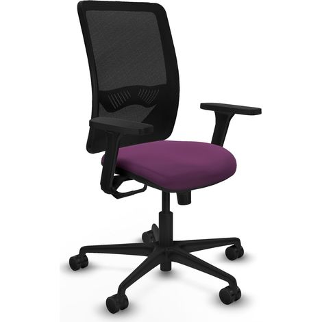 Chaise de bureau piqueras y crespo Zulema noir mousse découpée (1/2)