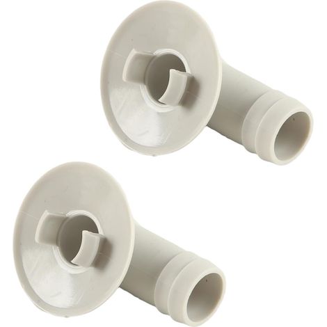 Lot de 2 raccords de tuyau de vidange de climatiseur - Raccord coudé de 17 mm - Pièce de rechange pour mini fenêtre - Connecteur universel extérieur (blanc) (1/5)