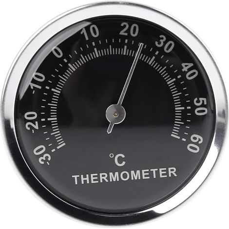 Thermomètre, Mini thermomètre mécanique sans Batterie jauge de température de Voiture analogique 58mm avec Autocollant Double Face