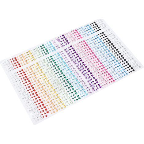 Strass-Aufkleber zum Selbermachen in 15 Farben, selbstklebende Glitzeraccessoires für Handys, Bastelarbeiten, Make-up und Nagelkunst. (1/5)