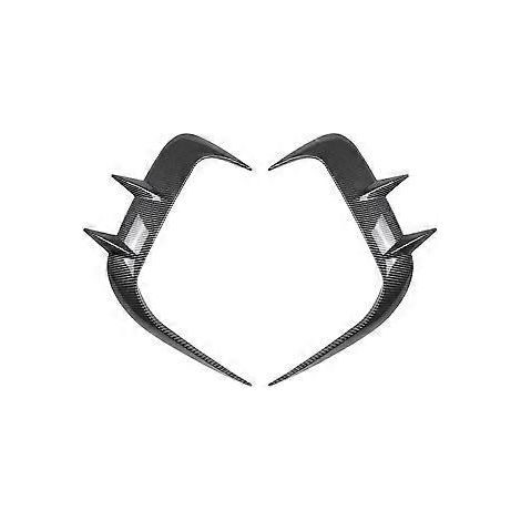 Frontstoßstangen-Splitter für 5er BMW (G60/G61 ab 2024) inklusive Nebelscheinwerferabdeckung und Zierblenden in Carbon-Optik