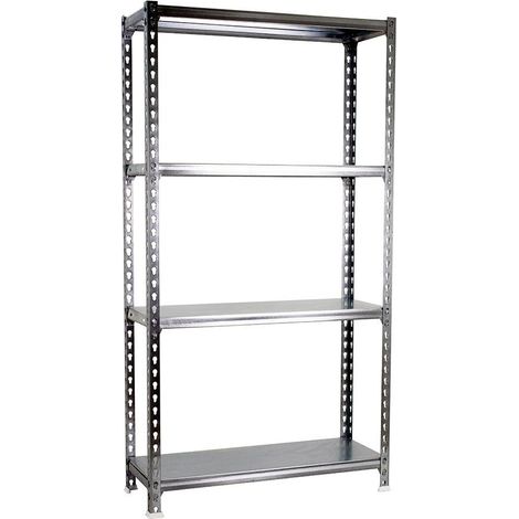 SimonRack Scaffale Portaoggetti, 1500x800x300 mm, 4 Ripiani, Portata 180 kg per Ripiano, Metallo, Scaffale da Garage, Zincato – Simonclick