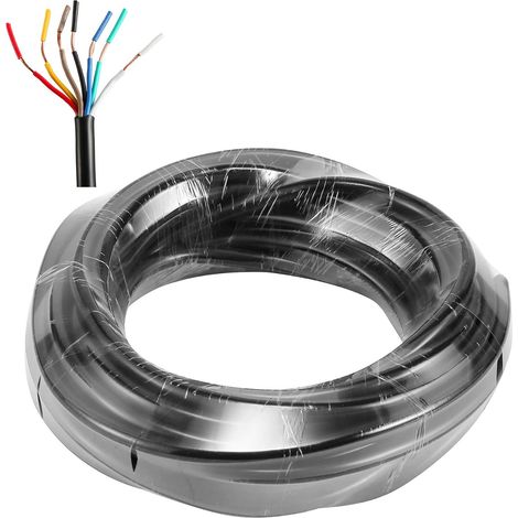 Câble 7 Conducteurs 10 m pour remorques Camping-Car,Câble 7 Fils électrique de Remorque pour Le câblage des Feux arrière remorque,Norme ISO 6722-1,Câble de véhicule Rond Câble pour remorque (1/5)