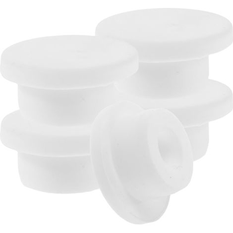 5 bouchons trop-plein silicone blanc anti-fuite pour lavabo (1/5)