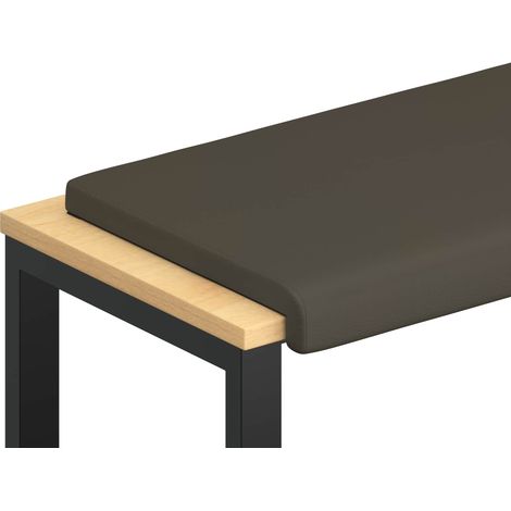 Maison Exclusive - Bankkissen Kunstleder Grau Tiefe 35 cm (1/5)