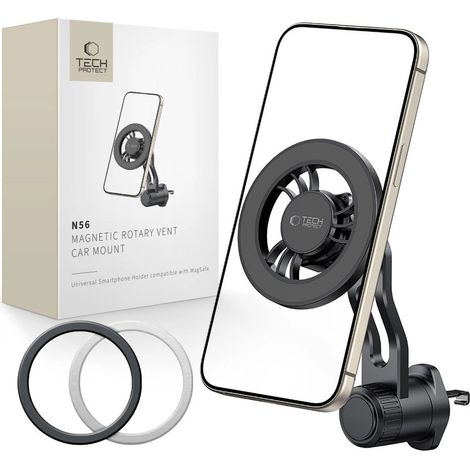 Soporte para rejilla de ventilación de coche Tech-Protect N56 MagSafe - Negro