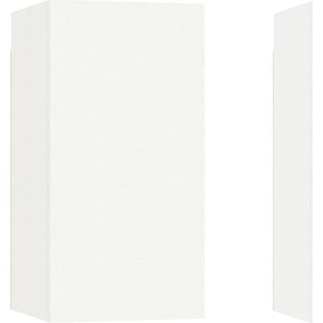Mueble de TV multimedia estantería de TV aparador mueble de TV comedor salón dormitorio 2 piezas 30,5 x 30 x 60 cm madera de ingeniería blanca 020028529 (1/5)