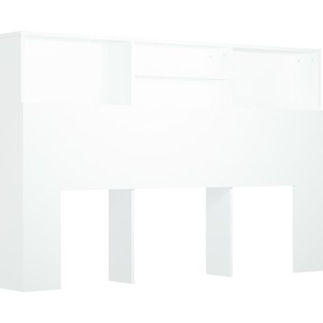 Testiera con accessorio letto contenitore mensola comodino 160 x 19 x 103,5 cm MDF bianco TDL0200105