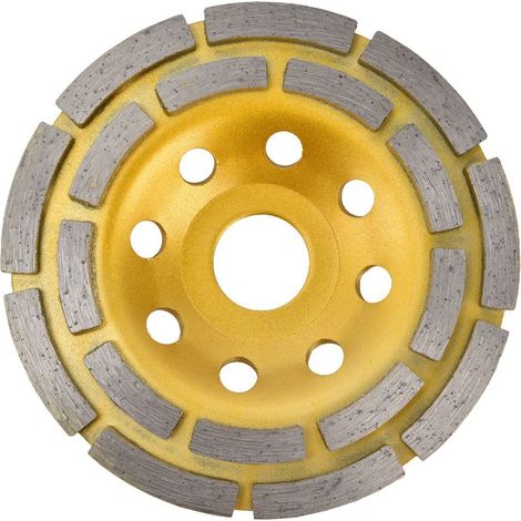 Meule Diamantée Meules à Béton à Double Rangée pour Polir la Pierre de Granit/Marbre/Ciment/Roche Diamètre Intérieur 22,23 Mm / 0,88 Mm(115mm) (1/5)