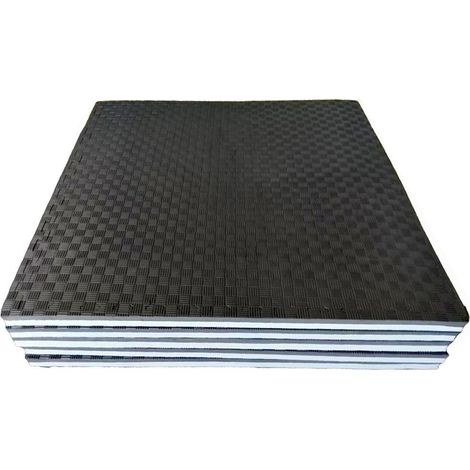 Esterilla de puzle Tatami Judo - Negro y gris - 5 piezas 104x104cm
