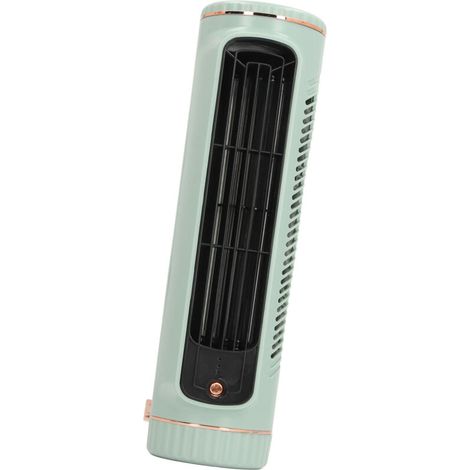 – Leiser, wiederaufladbarer Tischventilator ohne Rotorblätter mit 3 Geschwindigkeitsstufen – Kompakte Größe: 26,67 cm – Für den Innen- und Außenbereich geeignet – 1200-mAh-Akku – Crezuo