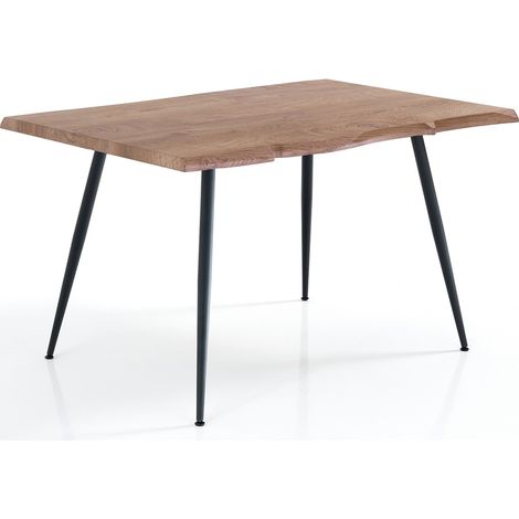 Mesa de comedor rectangular roble y metal negro Arkansas B (1/4)