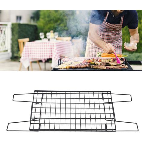 Table pliante de camping en fer, table de barbecue, égouttoir en treillis métallique, étagère de rangement pour table en treillis métallique (1/5)