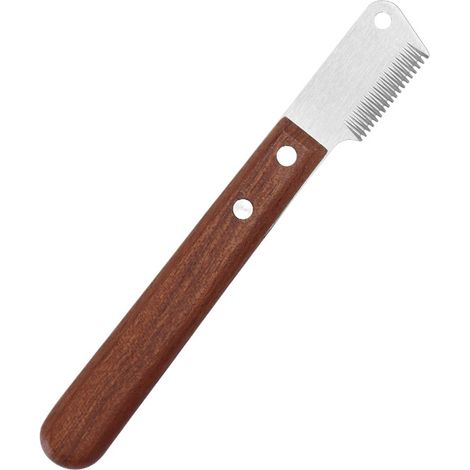 Couteau à Trimmer Chien, Peigne de Rasage pour Animaux de Compagnie, Outils de Toilettage Fournitures pour Animaux Peignes, Peigne à Manche en Bois pour Chien pour Chiens et Chats (1/5)