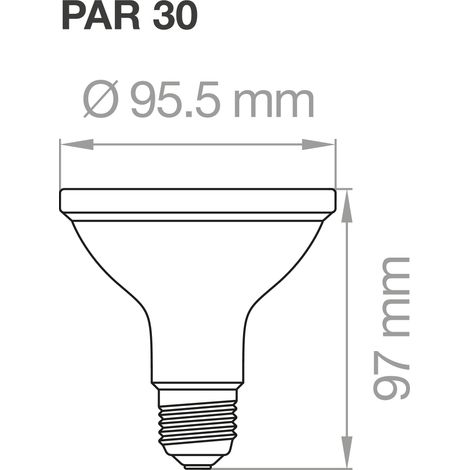 Lampada Par30 E27 Ip65 12W 230V 4000K 1010Lm ( Lampo Cod. Par30Ip65Bn )