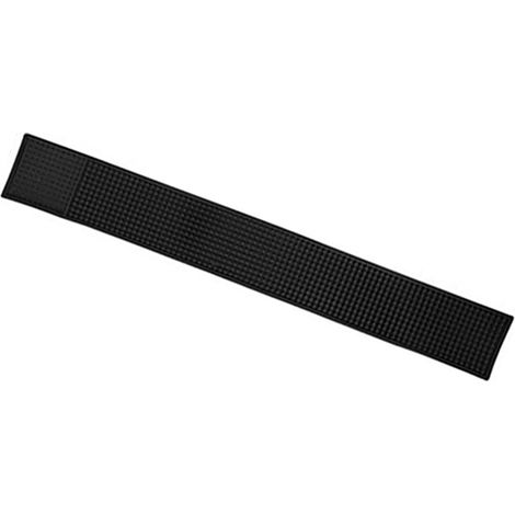 Rutschfeste schwarze PVC-Barmatte 60 x 8 x 1 cm für Bartheken, ideal für Friseursalons und Cafés. (1/5)