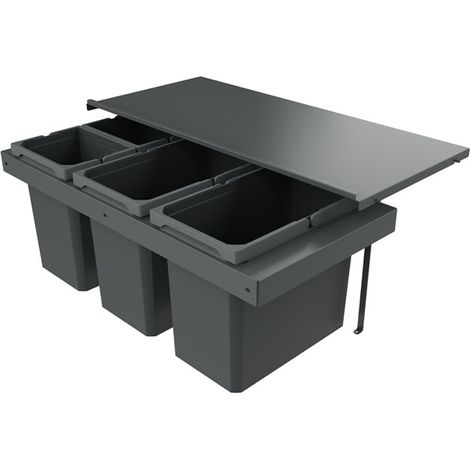 Naber Abfallsammler Cox Stand-UP® 350 S/900-4, für vorhandenen Auszug, mit Biodeckel, anthrazit (1/4)