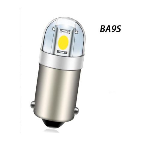 Lot de 4 BA9S ampoules LED BA9 1895 1891 Blanc 12V LED 3030 2SMD Chipsets Ampoules LED de rechange pour intérieur de voiture, plafonnier, carte, plaque d'immatriculation, boîte à gants.