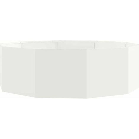 Pot de fleurs blanc, 120 x 120 x 35 cm, acier. (1/5)