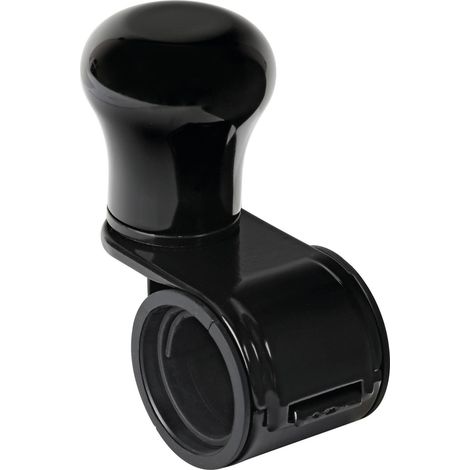 Revolve, pomello volante in alluminio anodizzato nero, staffa nera (1/5)