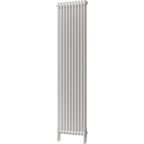 Alpha - White Vertical Column Radiator H1800mm x W460mm 2 Column - Feet Included