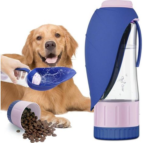 Gourde pour Chien Grande Taille 550 ML Distributeur de Nourriture de Chien et Chat en déplacement, Voyage et Anniversaire (1/5)