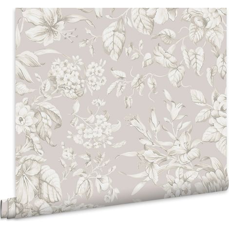 Laura Ashley Heledd Blooms Vliestapete Grau 10mx52cm (1/5)