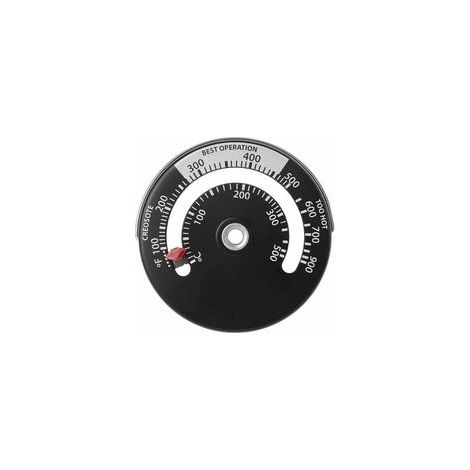 Thermomètre de Poêle Magnétique Thermomètre à Feu pour Le Compteur de Température pour Tuyau de Cheminée en Bois Rond Four (1/3)