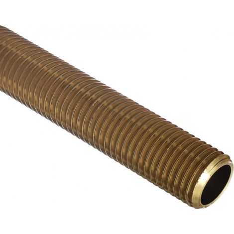 Riquier – Tube laiton fileté 15x21 – Longueur 1m – Résistance à la corrosion pour systèmes de plomberie – Compatible avec raccords filetés