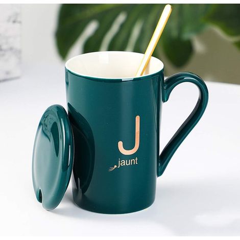 Feine Porzellantasse mit Initialen für Zuhause, Büro und personalisierte Geschenke J (1/5)