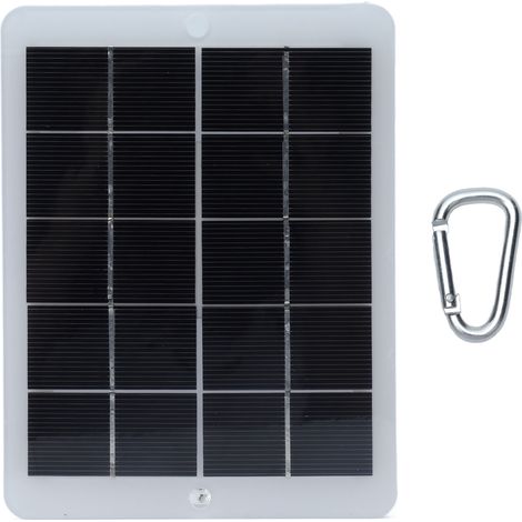 Chargeur solaire 3W 5V panneau en polysilicium avec port USB, cellules solaires portables pour camping (1/5)
