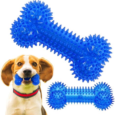 Knochenförmiges, quietschendes Gummispielzeug für Hunde (1/5)