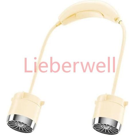 Ventilateur de cou portable 100 vitesses USB,C rechargeable 800mAh flexible puissant silencieux mini ventilateur tour de cou